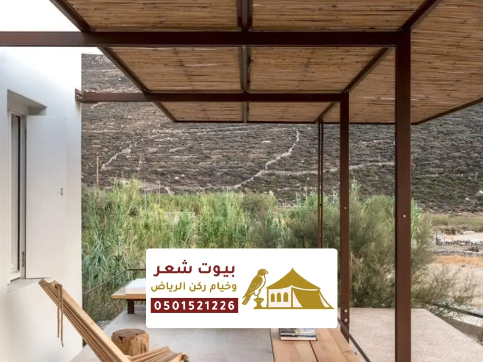 اشكال لمظلات خيزران خارجية بالرياض